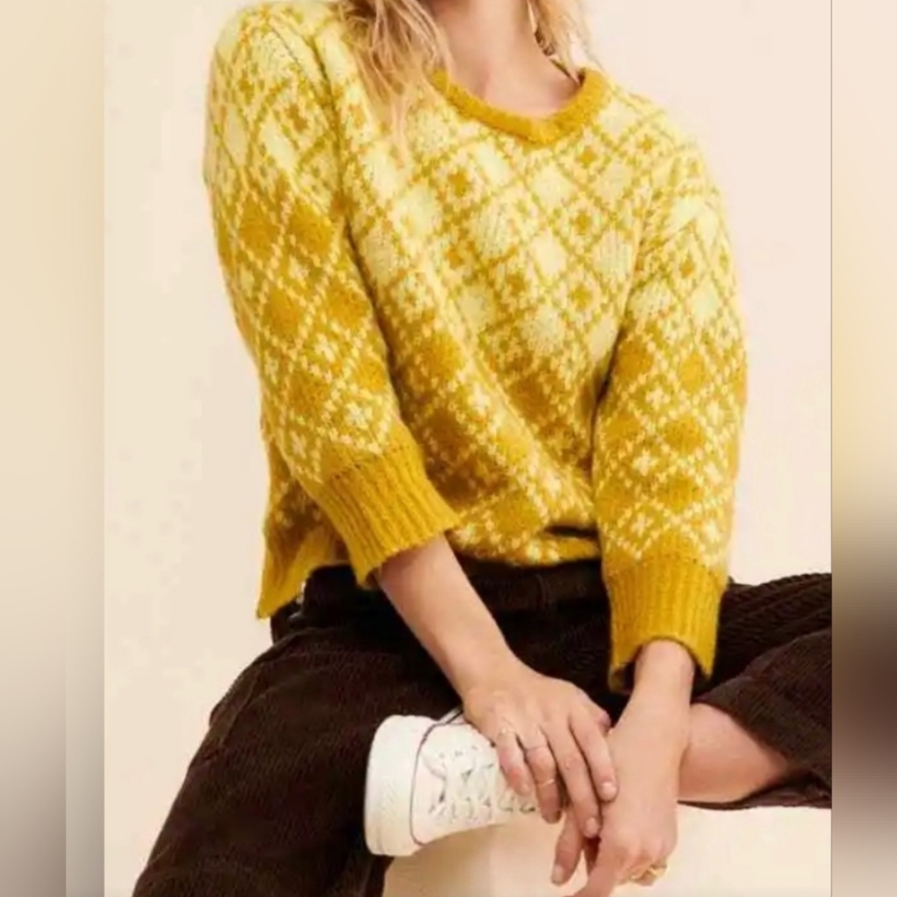 ANTHROPOLOGIE MAEVE SIGFRIED PULLOVER SWEATER - Picture 1 of 9